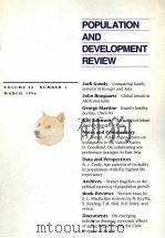 POPULATION AND DEVELOPMENT REVIEW VOLUME 22 NUMBER 1 MARCH 1996     PDF电子版封面     