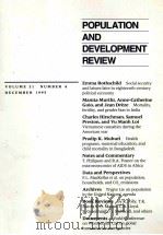 POPULATION AND DEVELOPMENT REVIEW VOLUME 21 NUMBER 4 DECEMBER 1995     PDF电子版封面     