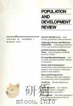 POPULATION AND DEVELOPMENT REVIEW VOLUME 19 NUMBER 1 MARCH 1993     PDF电子版封面     