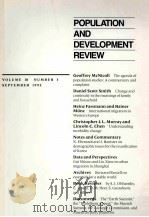POPULATION AND DEVELOPMENT REVIEW VOLUME 18 NUMBER 3 SEPTEMBER 1992     PDF电子版封面     