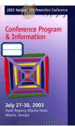 CONFERENCE PROGRAM & INFORMATION     PDF电子版封面     
