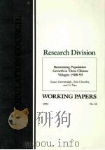 RESTRAINING POPULATION GROWTH IN THREE CHINESE VILLAGES:1988-93     PDF电子版封面     