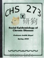 CHS 273 SOCIAL EPIDEMIOLOGY OF CHRONIC DISEASE（ PDF版）