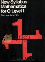 NEW SYLLABUS MATHEMATICS FOR O-LEVEL 1（1979 PDF版）