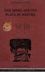 THE MIND AND ITS PLACE IN NATURE（1925 PDF版）