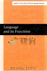 LANGUAGE AND ITS FUNCTIONS   1998  PDF电子版封面  902724572X;1556196210   