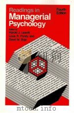 READING IN MANAGERIAL PSYCHOLOGY FOURTH EDITION（1989 PDF版）