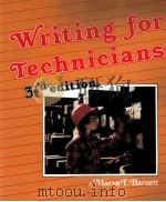 WRITING FOR TECHNICIANS 3RD EDITION   1987  PDF电子版封面  0827328338   