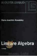 LINEARE ALGEBRA 7.AUFLAGE   1974  PDF电子版封面  3110058596   