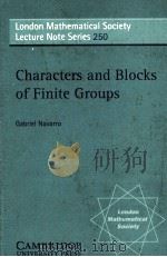 CHARACTERS AND BLOCKS OF FINITE GROUPS（1998 PDF版）
