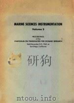 MARINE SCIENCES INSTRUMENTATION VOLUME 2   1963  PDF电子版封面    R.D.GAUL 