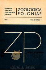 ZOOLOGICA POLONIAE VOL.21 FASC.2   1971  PDF电子版封面     