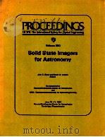 SOLID STATE IMAGERS FOR ASTRONOMY VOLUME 290（1981 PDF版）