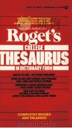 THE NEW AMERICAN ROGET'S COLLEGE THESAURUS IN DICTIONARY FORM（1985 PDF版）