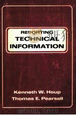 REPORTING TECHNIAL INFORMATION   1968  PDF电子版封面    KENNETH W.HOUP AND THOMAS E.PE 