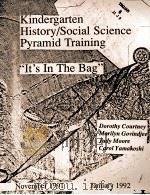 KINDERGARTEN HISTORY/SOCIAL SCIENCE PYRAMID TRAINING   1992  PDF电子版封面     