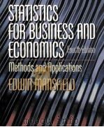 STATISTICS FOR BUSINESS AND ECONOMICS METHODS AND APPLICATIONS FOURTH EDITION   1991  PDF电子版封面  0393961036  EDWIN MANSFIELD 