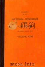 PROCEEDINGS OF THE NATIONAL CONFERENCE ON FLUID POWER VOLUME XXVI   1972  PDF电子版封面     