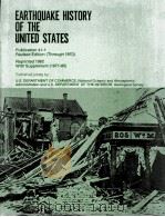 EARTHQUAKE HISTORY OF THE UNITED STATES   1982  PDF电子版封面    JERRY L.COFFMAN AND CARL A.VON 