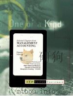 SELECTED CHAPTERS FROM MANAGEMENT ACCOUNTING   1997  PDF电子版封面  0538891947  DON R.HANSEN MARYANNE M.MOWEN 