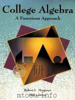 COLLEGE ALGEBRA A FUNCTIONS APPROACH FIFTH EDITION（1978 PDF版）