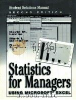 STATISTICS FOR MANAGERS USING MICROSOFT EXCEL SECOND EDITION（1999 PDF版）