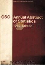 ANNUAL ABSTRACT OF STATISTICS NO.122 1986 EDITION   1986  PDF电子版封面  0116201525  ETHEL LAWRENCE 