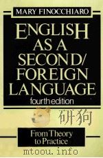 ENGLISH AS A SECOND/FOREIGN LANGUAGE FOURTH EDITION   1989  PDF电子版封面  0132797380   