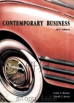 CONTEMPORARY BUSINESS 1997 EDITION   1997  PDF电子版封面    LOUIS E.BOONE DAVID L.KURTZ 