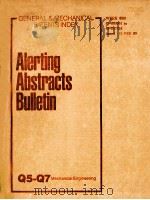 ALERTING ABSTRACTS BULLETIN Q5 TO Q7   1989  PDF电子版封面     