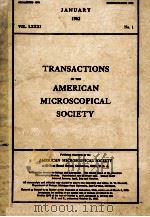 AMERICAN MICROSCOPICAL SOCIETY VOL.LXXXI     PDF电子版封面     