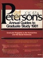 PETERSON'S ANNNUAL GUIDES TO GRADUATE STUDY 1981 EDITION BOOK 2 HUMANITIES AND SOCIAL SCIENCES（ PDF版）