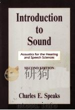 INTRODUCTION TO SOUND:ACOUSTICS FOR THE HEARING AND SPEECH SCIENCES SECOND EDITION（1996 PDF版）