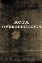 ACTA HYDROBIOLOGICA VOL.13（1971 PDF版）
