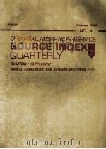 CHEMICAL ABSTRACTS SERVICE SOURCE INDEX QUARTERLY SUPPLEMENT VOL.1992 NO.4   1992  PDF电子版封面     