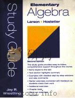STUDY GUIDE TO ACCOMPANY ELEMENTARY ALGEBRA SECOND EDITION   1996  PDF电子版封面  0669416363  JAY R.WIESTLING 