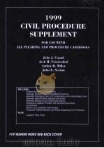 1999 CIVIL PROCEDURE SUPPLEMENT   1999  PDF电子版封面  0314240446   