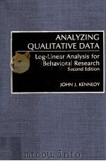 ANALYZING QUALITATIVE DATA:LOG-LINEAR ANALYSIS FOR BEHAVIORAL RESEARCH SECOND EDITION（1992 PDF版）