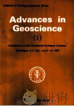 Advances in geoscience   1989  PDF电子版封面  7502706453  Institute of Geology，Academia 
