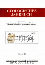 GEOLOGISCHES JAHRBUCH REIHE E HEFT 47   1993  PDF电子版封面     