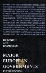 MAJOR EUROPEAN GOVERNMENTS FIFTH EDITION   1978  PDF电子版封面  025602054X   