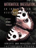 MATHEMATICAL INVESTIGATIONS:AN INTRODUCTION TO ALGEBRAIC THINKING   1998  PDF电子版封面  0321010490   