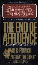 THE END OF AFFLUENCE   1974  PDF电子版封面     