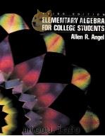 ELEMENTARY ALGEBRA FOR COLLEGE STUDENTS THIRD EDITION   1992  PDF电子版封面  0132595818   