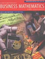 CONTEMPORARY BUSINESS MATHEMATICS FOR COLLEGES 12E（1999 PDF版）