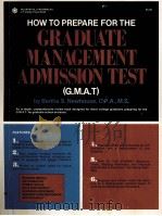 HOW TO PREPARE FOR THE GRADUATE MANAGEMENT ADMISSION TEST（1979 PDF版）