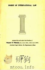 DIGEST OF INTERNATIONAL LAW  VOLUME 3   1964  PDF电子版封面    MARJORIE M.WHITEMAN 