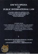 ENCYCLOPEDIA OF PUBLIC INTERNATIONAL LAW 2   1981  PDF电子版封面  0444862129  CYNTHIA D.WALLACE AND ALFRED M 
