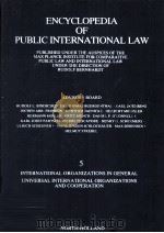 ENCYCLOPEDIA OF PUBLIC INTERNATIONAL LAW 5   1983  PDF电子版封面  0444862366   