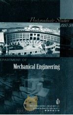 POSTGRADUATE STUDIES 1997-98 DEPARTMENT OF MECHANICAL ENGINEERING     PDF电子版封面     
